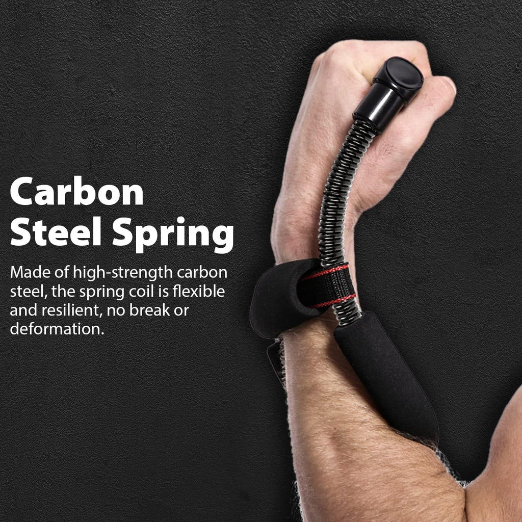 CARVALHO Hand Grip Strengthener - 5kg-60kg Adjustable Forearm Exerciser for Muscle Building & Recovery (Black)