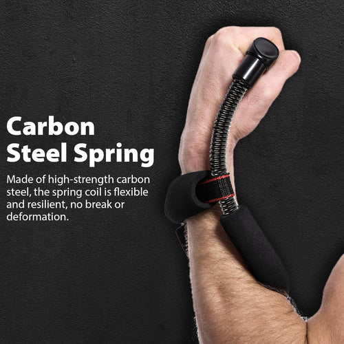 CARVALHO Hand Grip Strengthener - 5kg-60kg Adjustable Forearm Exerciser for Muscle Building & Recovery (Black)