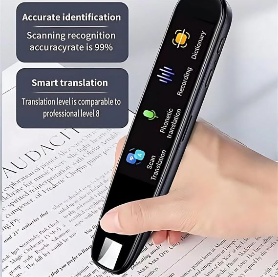 CARVALHO AI Smart Translation Pen - Offline OCR Text Scanner & Voice Translator (142 Languages) for Travel & Dyslexia
